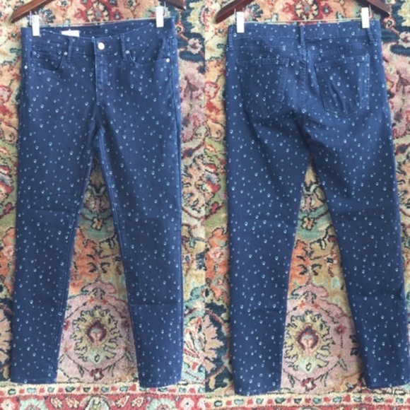 GAP Denim - GAP Dotted Spotted Polka Dot Bleach Pattern Jeans
